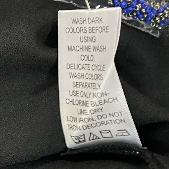 Ellos Embellished Black Top Size 12 New With Tags - Picture 9 of 12